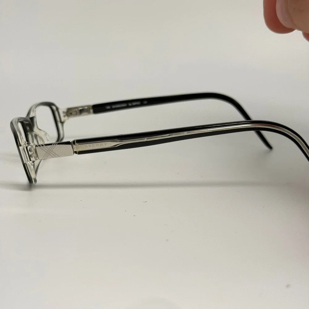 Burberry B8426 YV7 Black Clear Rectangular Eyeglass Frames 140mm